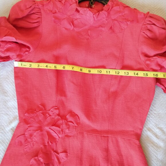 NWT! Antonio Melani Dress ONLY $79! RETAIL$299! Willow Floral Applique Neck Sz 2 - Picture 6 of 12